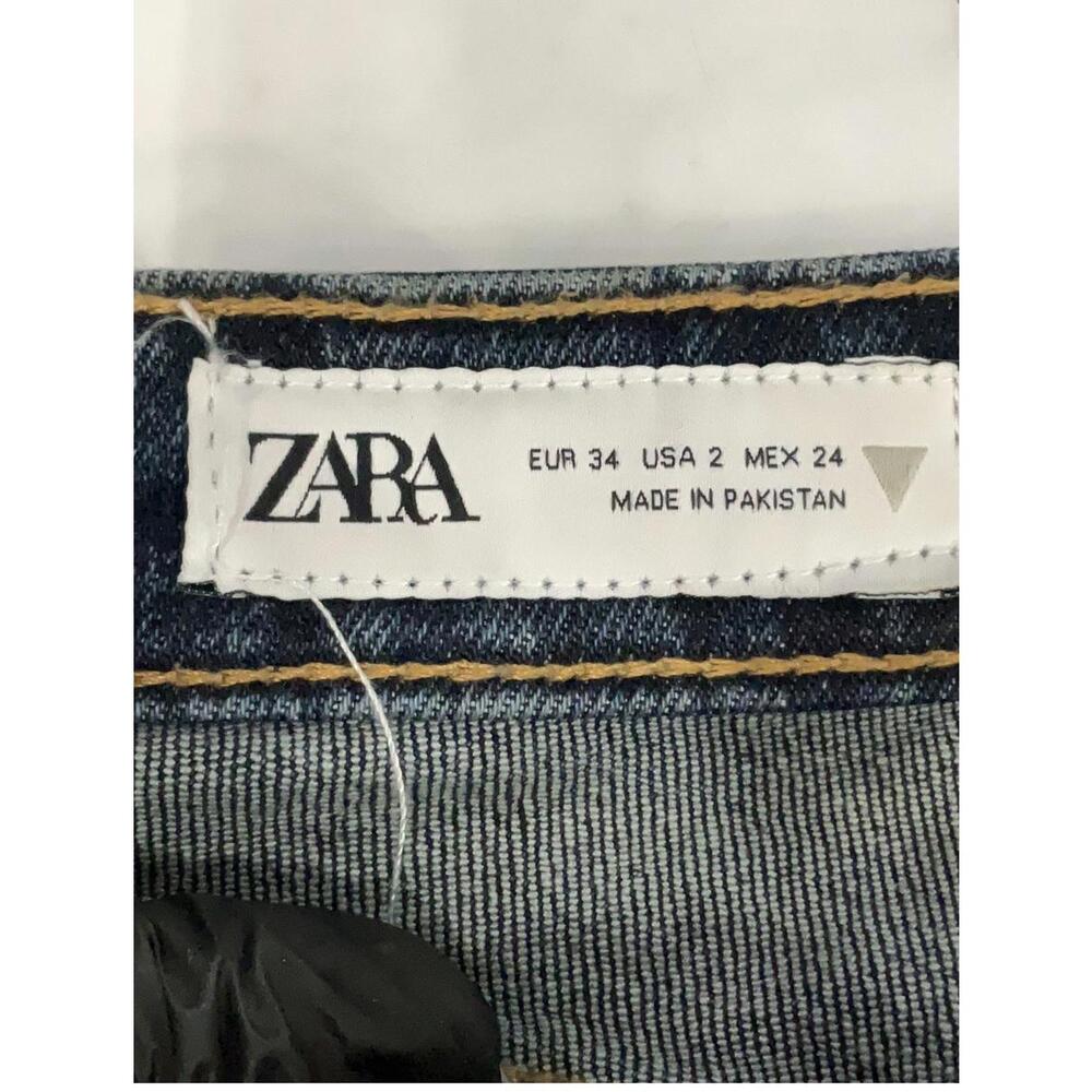 ZARA Cropped Straight-Leg Jeans - Size 2 - Picture 3 of 3